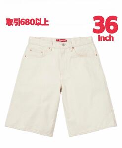 Japanese Raw Selvedge Denim Supreme Baggy Selvedge Denim Short Natural 36Inch L White