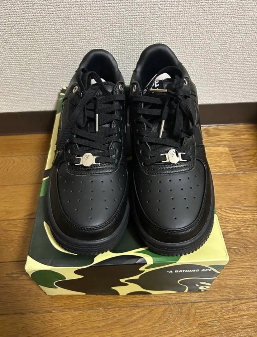 A BATHING APE BAPESTA ブラック スニーカー 27.5cm