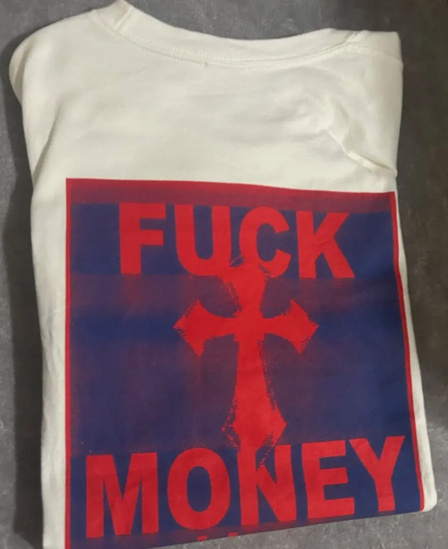 supreme FUCK MONEY Tシャツ　L ホワイト