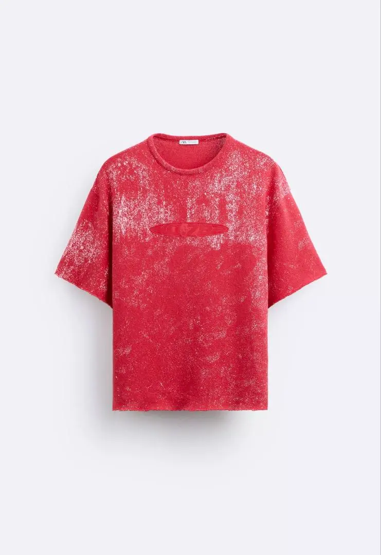 スプラッシュ ペイント ニット Tシャツ