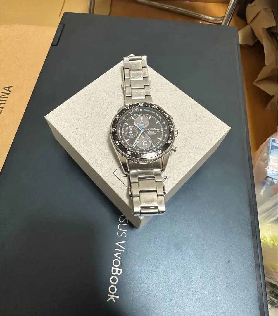 セイコーソーラースピードマスターV172-0AD0クロノグラフ美品