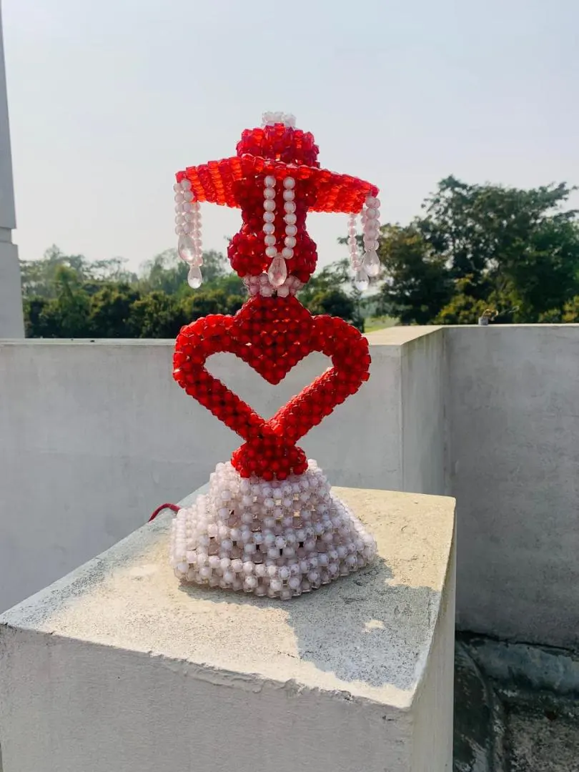 ハンドメイド ビーズランプ 電球付き・45cm・限定1点