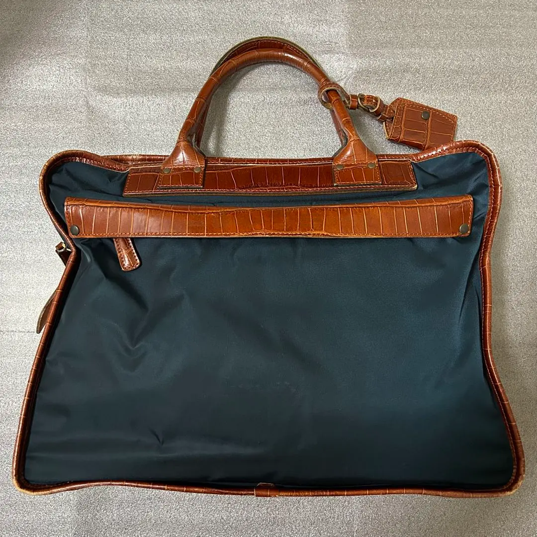 【中古】Felisi フェリージ ビジネスバッグ 8637 クロコ型押し 別注品