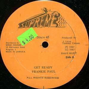 Supreme LP Frankie Paul Get Ready NONE Supreme 00260