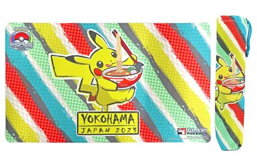【中古】サプライ ポケモンカードゲーム ラバープレイマット＆バッグ ピカチュウ ポケモンワールドチャンピオンシップス2023 Pokemon Center Worlds Store 2023限定