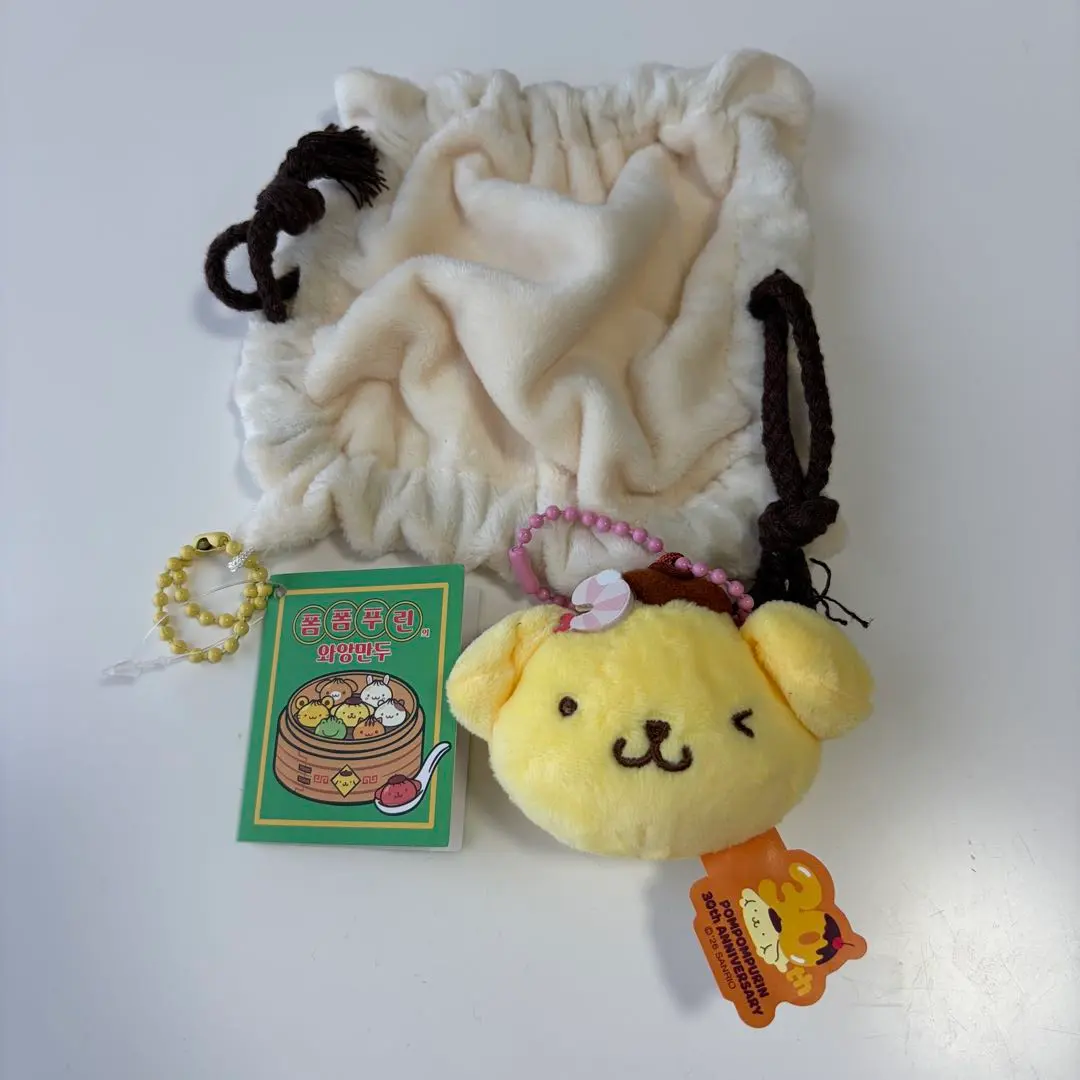 韓国 限定 ポムポムプリン 餃子 ポップアップ 中身ポーチ人形　キーホルダー