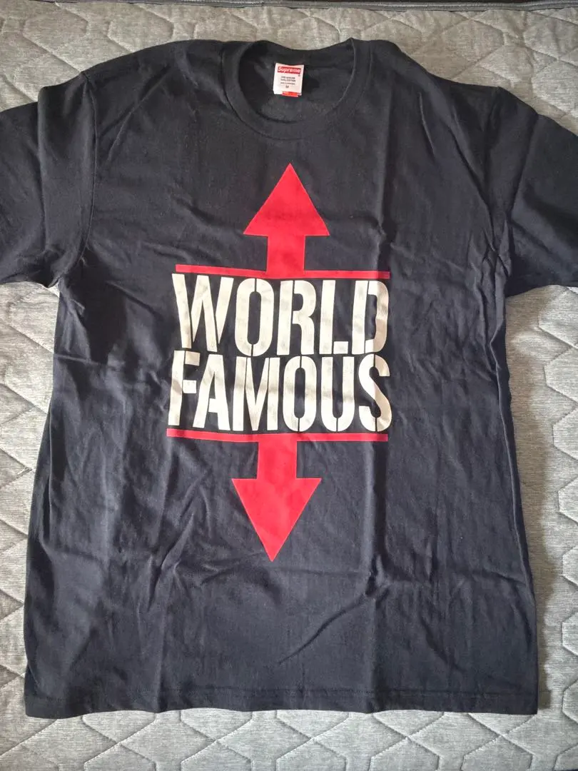 supreme world famous 新品未使用 ネイビー Mサイズ