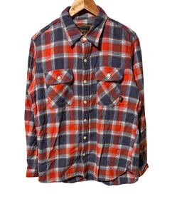 Bape URSUS BAPE M 100 Plaid Flannel Shirt Red Navy M Made in Japan