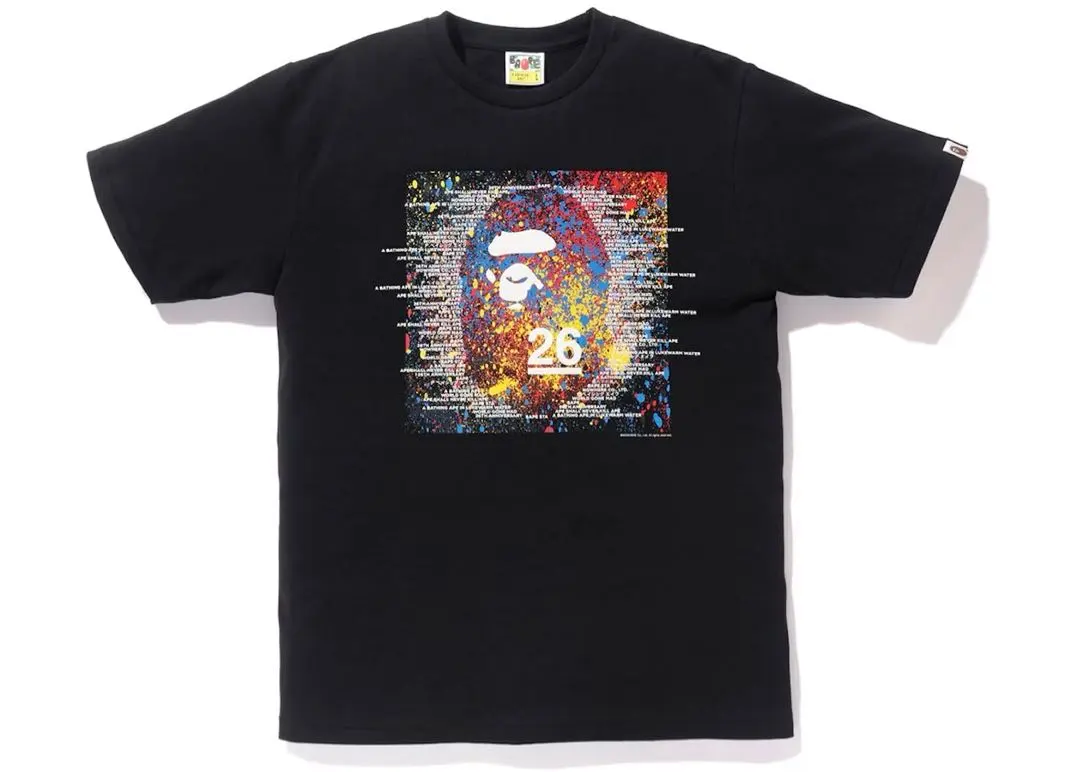 A BATHING APE 26周年記念 スプラッシュTシャツ