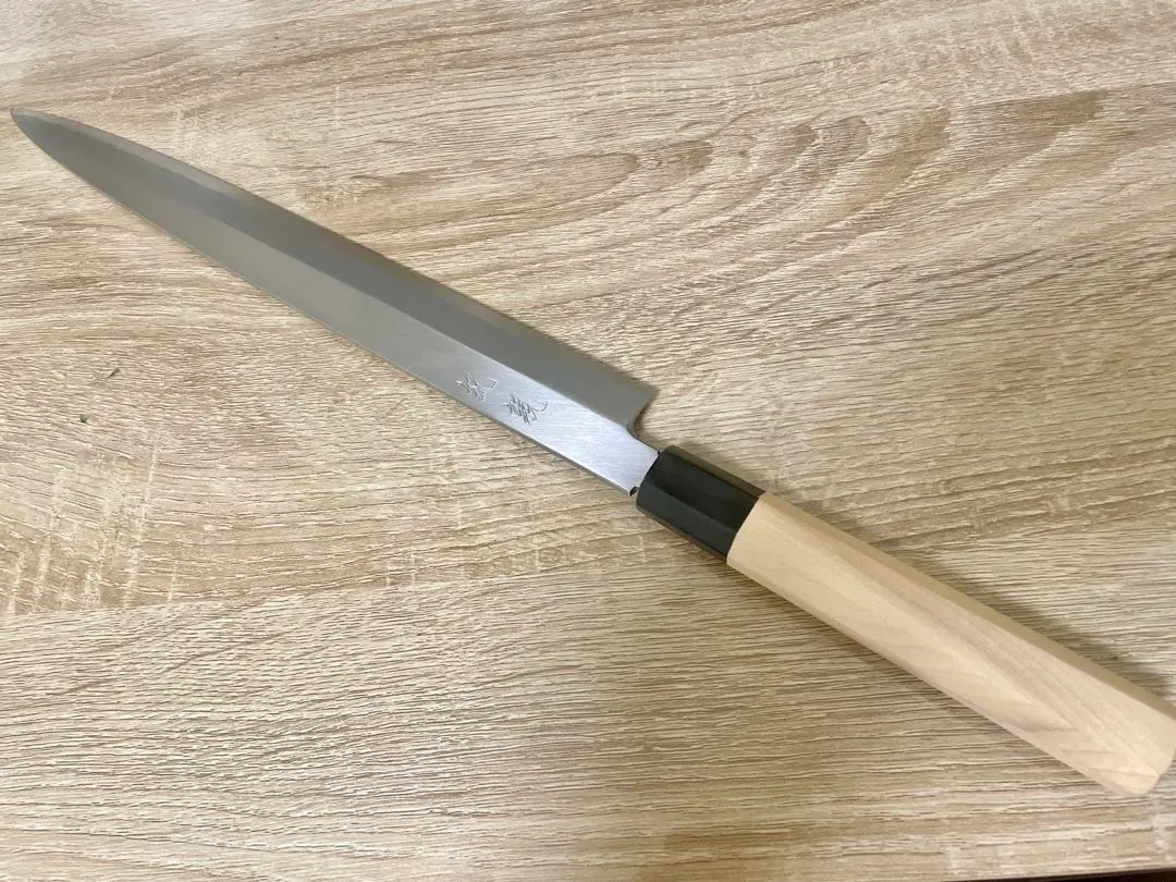 新品 柳刃包丁 刺身包丁 和包丁 銀三 紀親 霞 33cm