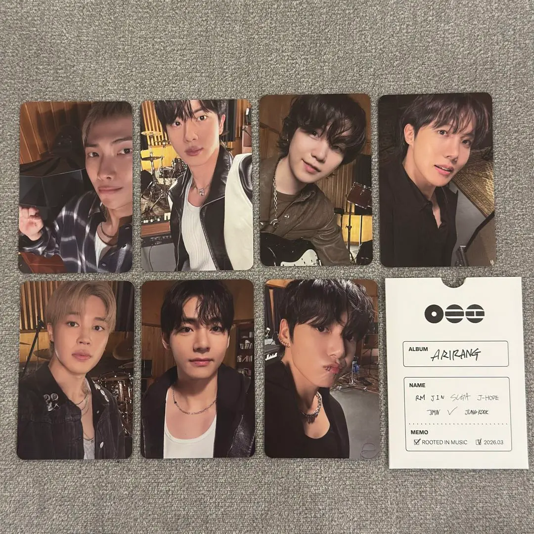 BTS バンタンBTS アルバム ARIRANG アリラン トレカ 7枚セット