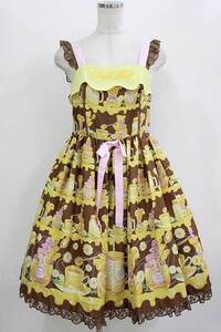 Angelic Pretty Dresses Angelic Pretty Honey Bears Cafe Free H-26-06-25-011-AP-OP-N S-ZH