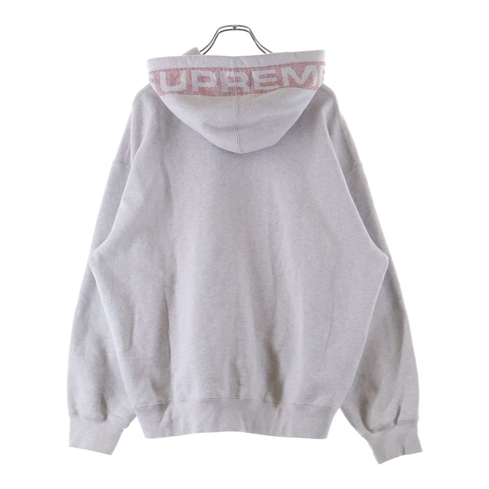 SUPREME (シュプリーム) 24SS Jacquard Stripe Hooded Sweatshirt ジャガードストライプ スウェットプルオーバーパーカー グレー