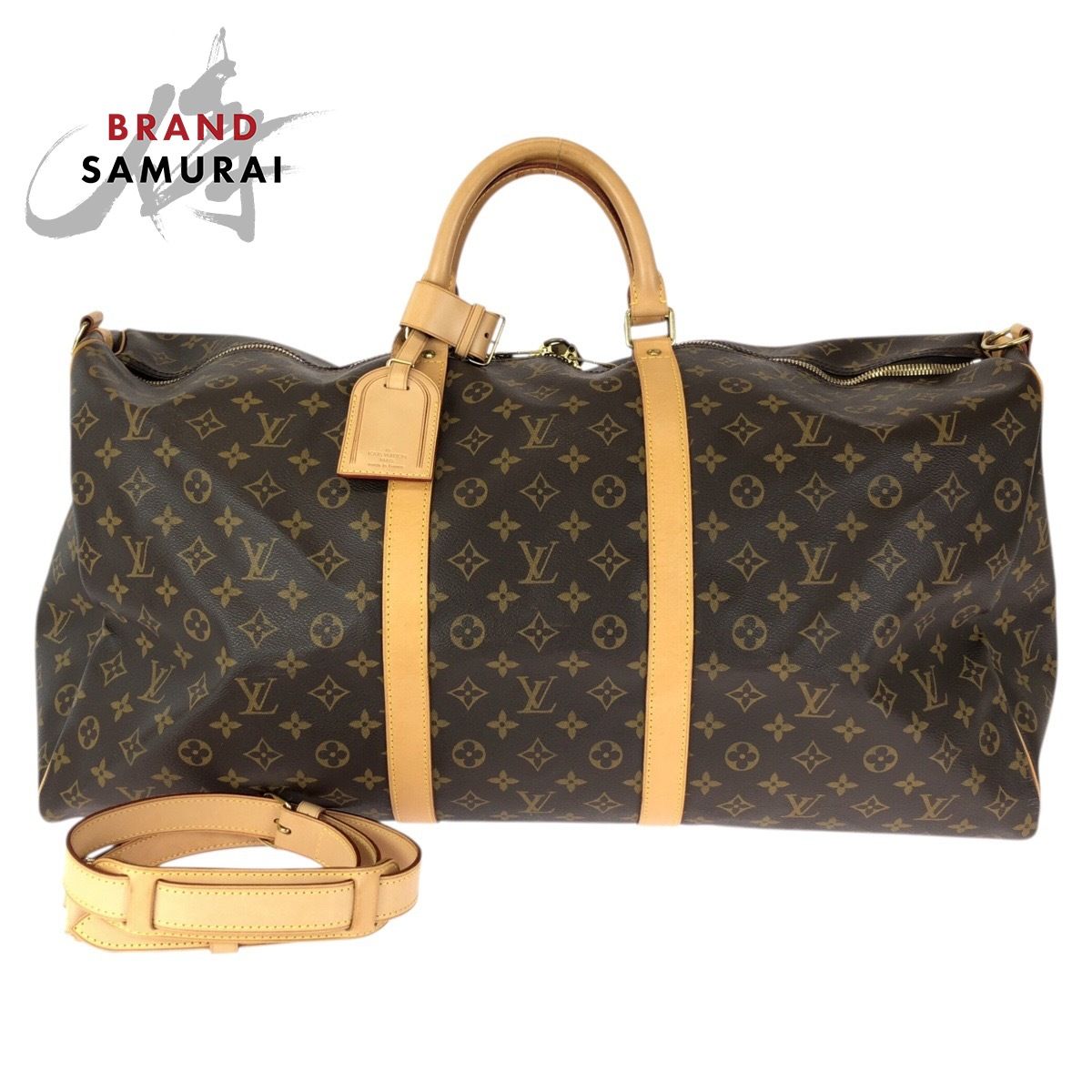 美品 LOUIS VUITTON ルイヴィトン モノグラム キーポル バンドリエール 60 2way ブラウン ゴールド金具 PVC M41412 ボストンバッグ 601459【中古】