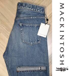 Japanese Raw Selvedge Denim MACKINTOSH INDIGO USED REPAIR (W25) D-WP005
