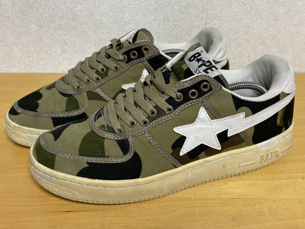 1st camo A BATHING APE アベイシングエイプ BAPE STA ベイプスタ スニーカー レザー ファーストカモ 猿迷彩 28cm US10