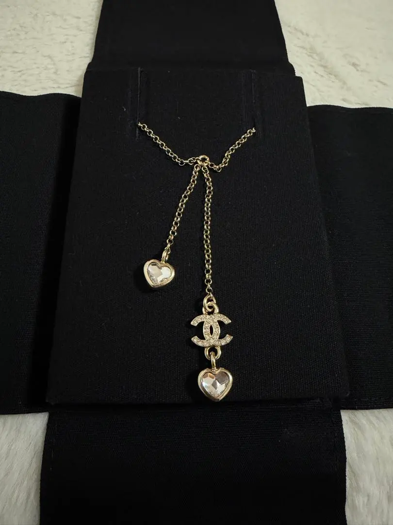 CHANEL ハート型チャーム ネックレス