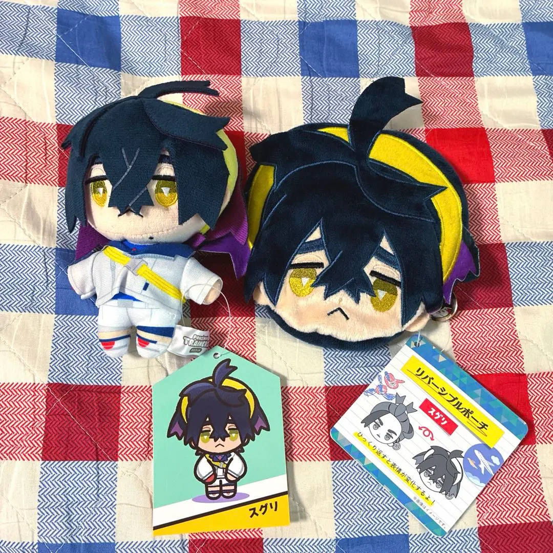 ポケモン　スグリ　ぬいぐるみ　リバーシブルポーチ　タグ付き　ポケモントレーナーズ