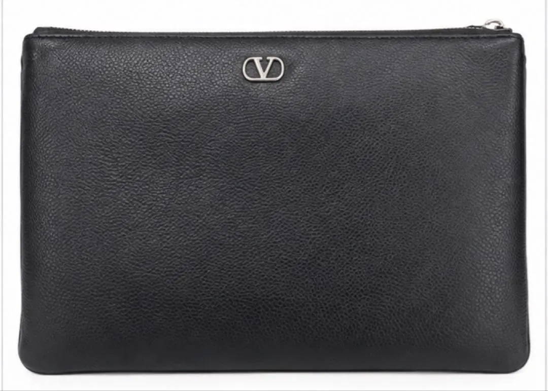 VALENTINO Vロゴ クラッチバッグ ブラック