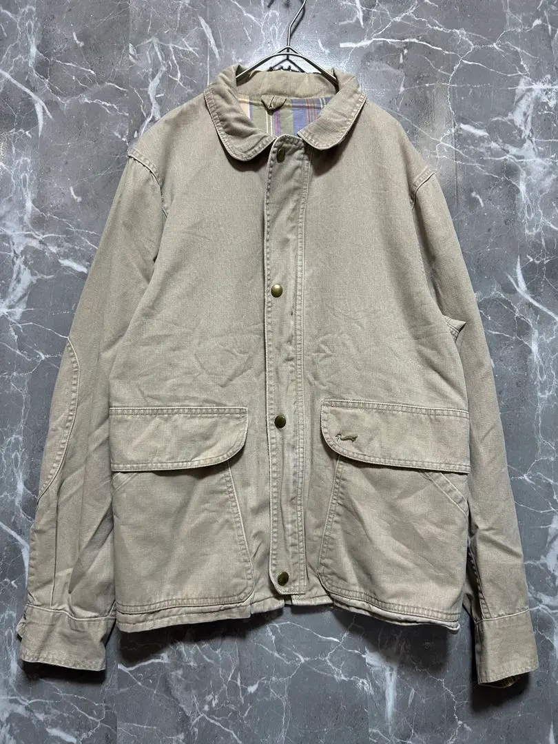 Duxbak ダックスバック ハンティングジャケット ベージュ チェック裏地
