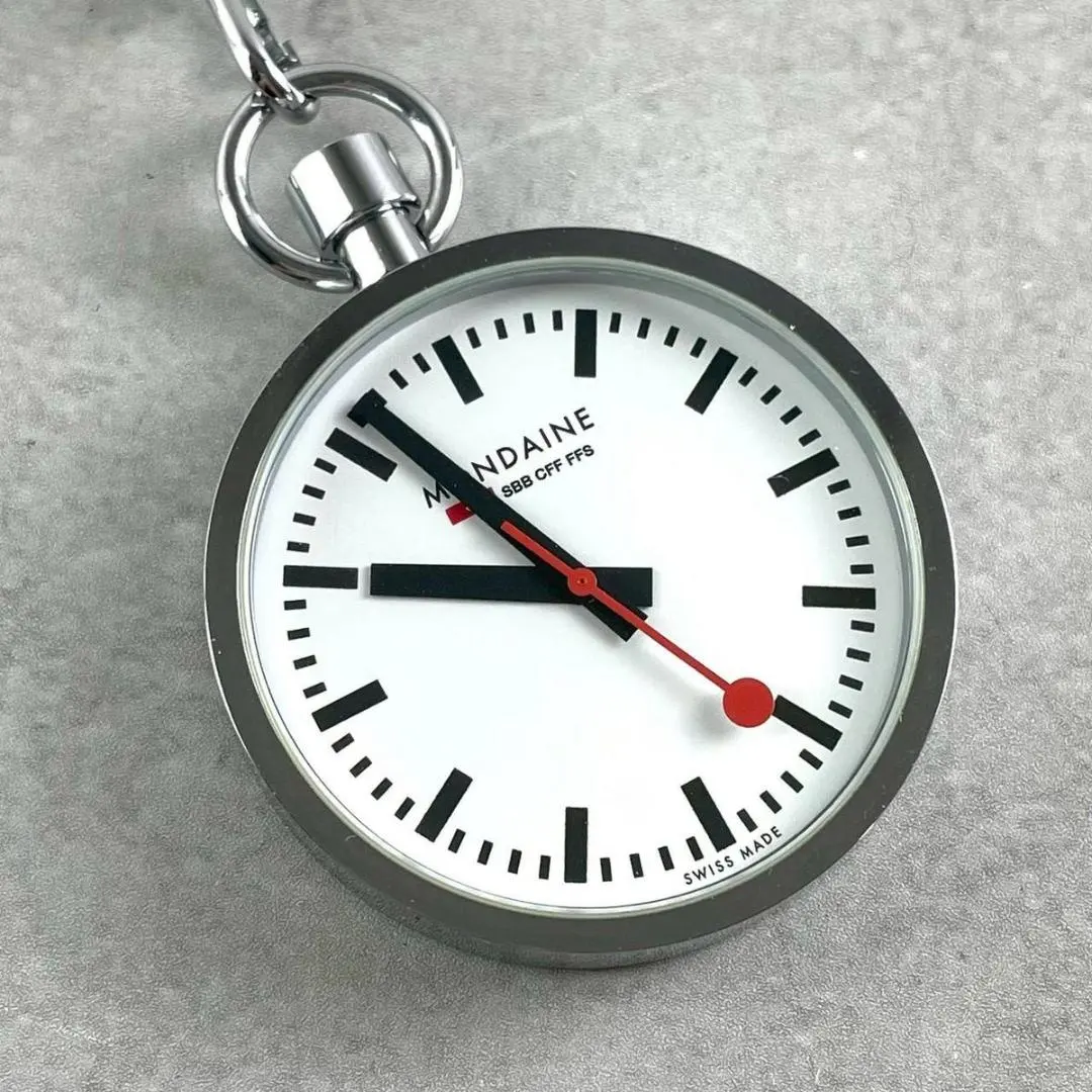 【稼働・新品電池】 モンディーン 懐中時計 クォーツ Brass・真鍮 3針