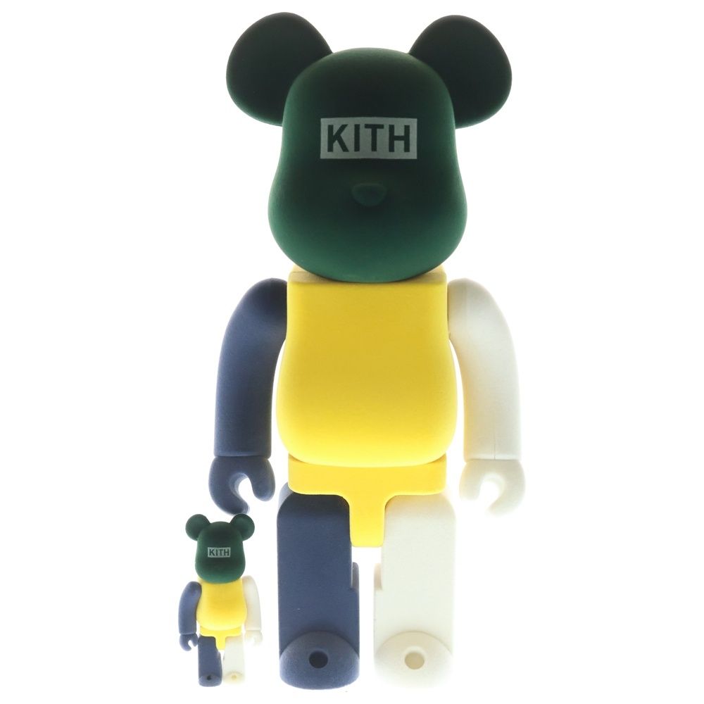 MEDICOM TOY (メディコムトイ) ×KITH BE@RBRICK SS21 FLOCK STYLE 100%&400% キス ベアブリック フィギュア 2体セット マルチ