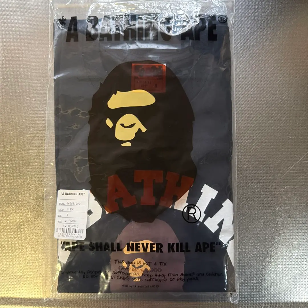 A BATHING APE ブラック Tシャツ S