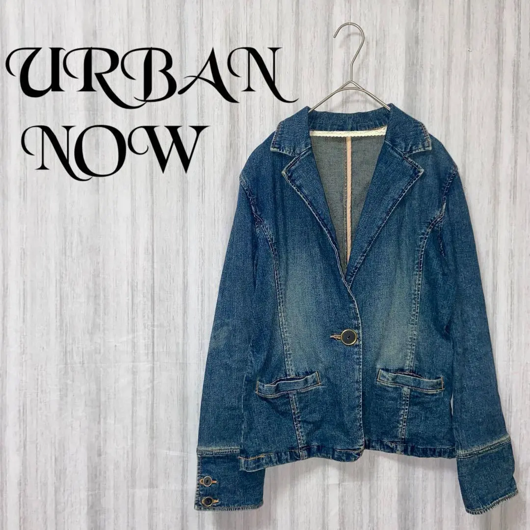 【アーバンナウ】 Gジャン デニム ジャケット ワンボタン ポケット