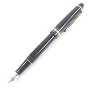 極美品□MONTBLANC モンブラン マイスターシュテュック 145 Pix クラシック ショパン 14K Fニブ 万年筆 ブラック ゴールド ドイツ製