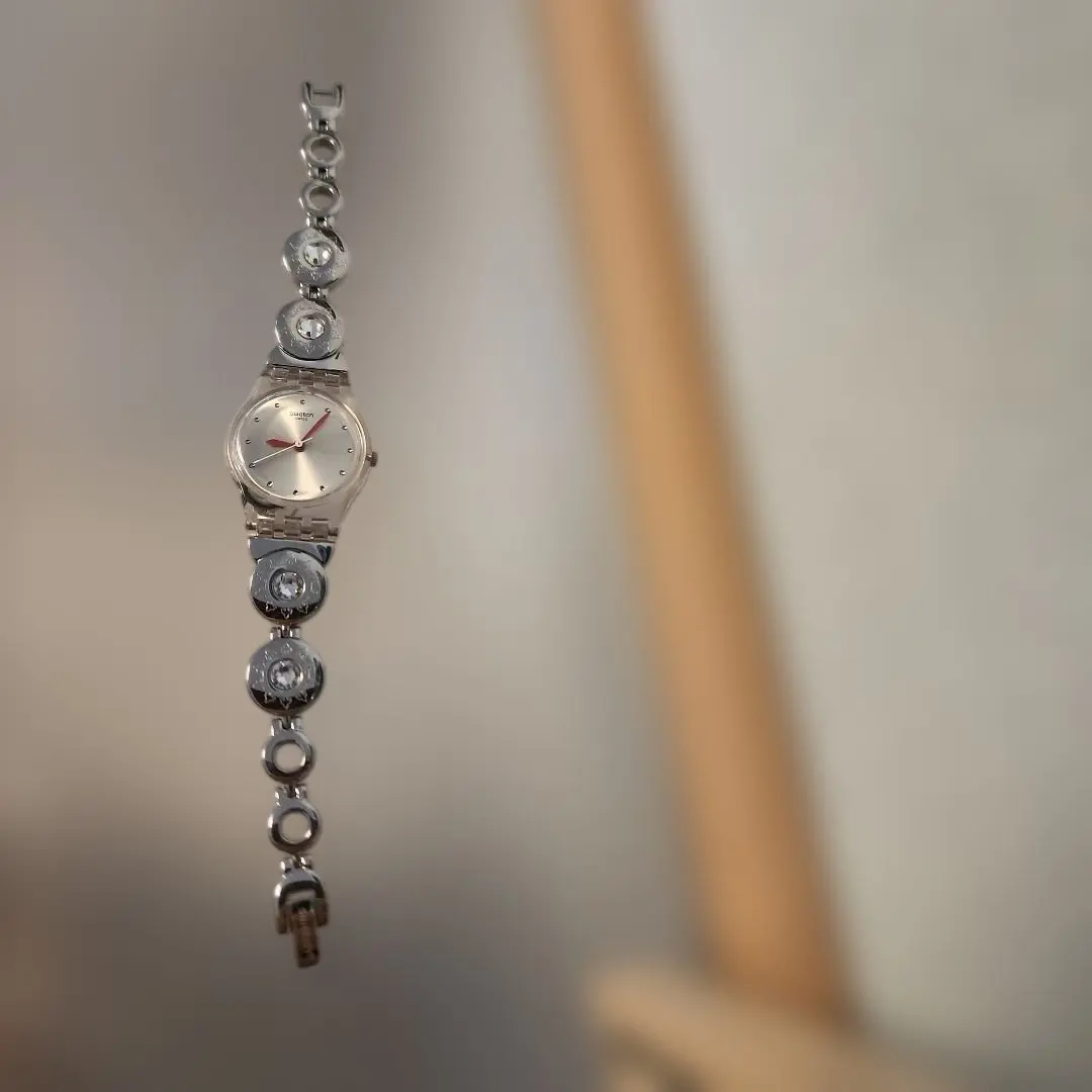 Swatch シルバー 手巻き アナログ腕時計