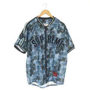 Supreme SUPREME Kanji Camo ZipUp Baseball Jersey M