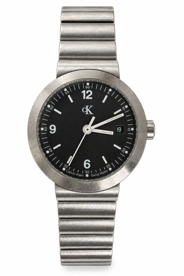 【新品電池交換済・稼働品】Calvin Klein K2131 腕時計 黒文字盤