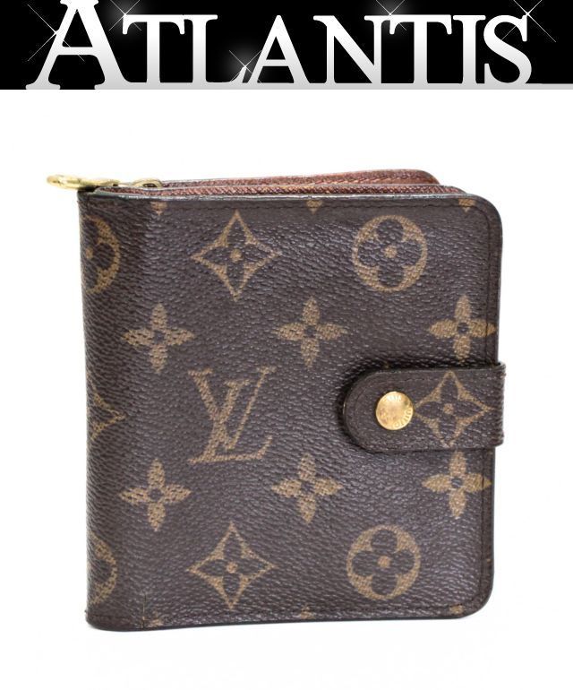 ルイヴィトン Louis Vuitton コンパクトジップ 二つ折り財布 モノグラム M61667 【74174】