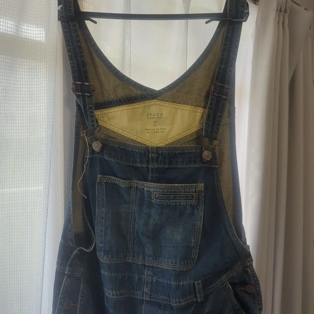 shuca GLOBAL WORK デニムサロペット Lサイズ