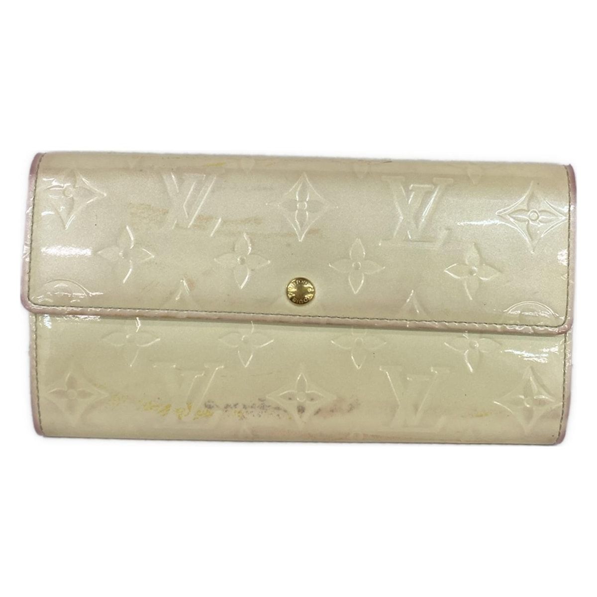 LOUIS VUITTON(ルイヴィトン) 長財布 モノグラムヴェルニ ポシェットポルトモネクレディ M91382 ペルル レザー