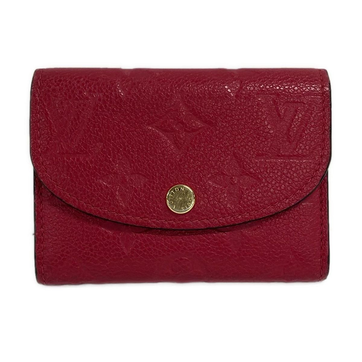 LOUIS VUITTON(ルイヴィトン) コインケース モノグラム・アンプラント美品  ポルトモネロザリ M81521 ローズポンディシェリ レザー、牛革