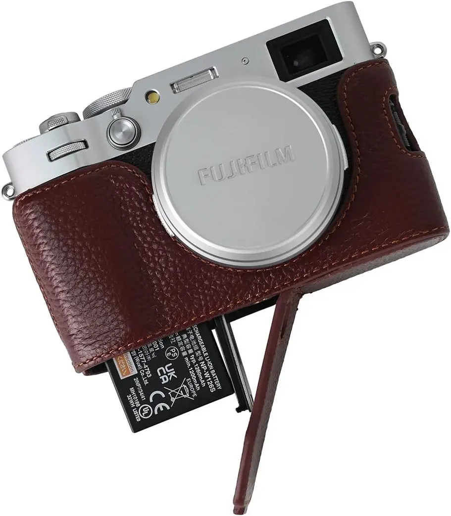 Fuji 富士 X100VI X100 VI カメラケース 銀付牛革