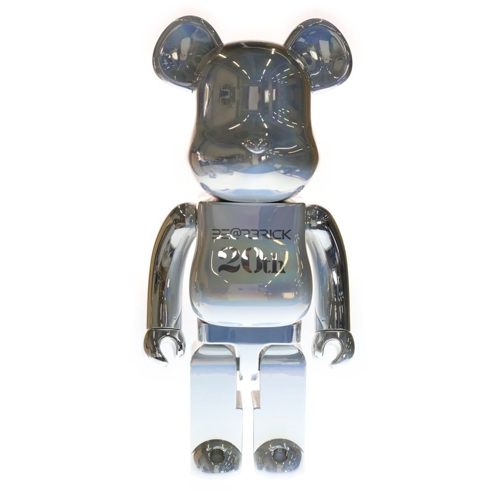 MEDICOM TOY (メディコムトイ) BE@RBRICK 20TH ANNIVERSARY DEEP CHROME 1000% ベアブリック 20周年 ディープ クローム フィギュア 人形 シルバー