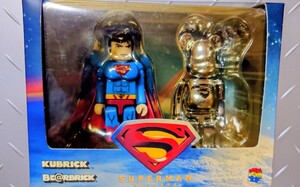 BE@RBRICK 1 MEDICOMTOY SUPERMAN KUBRICK MAN OF STEEL BERBRICK SET