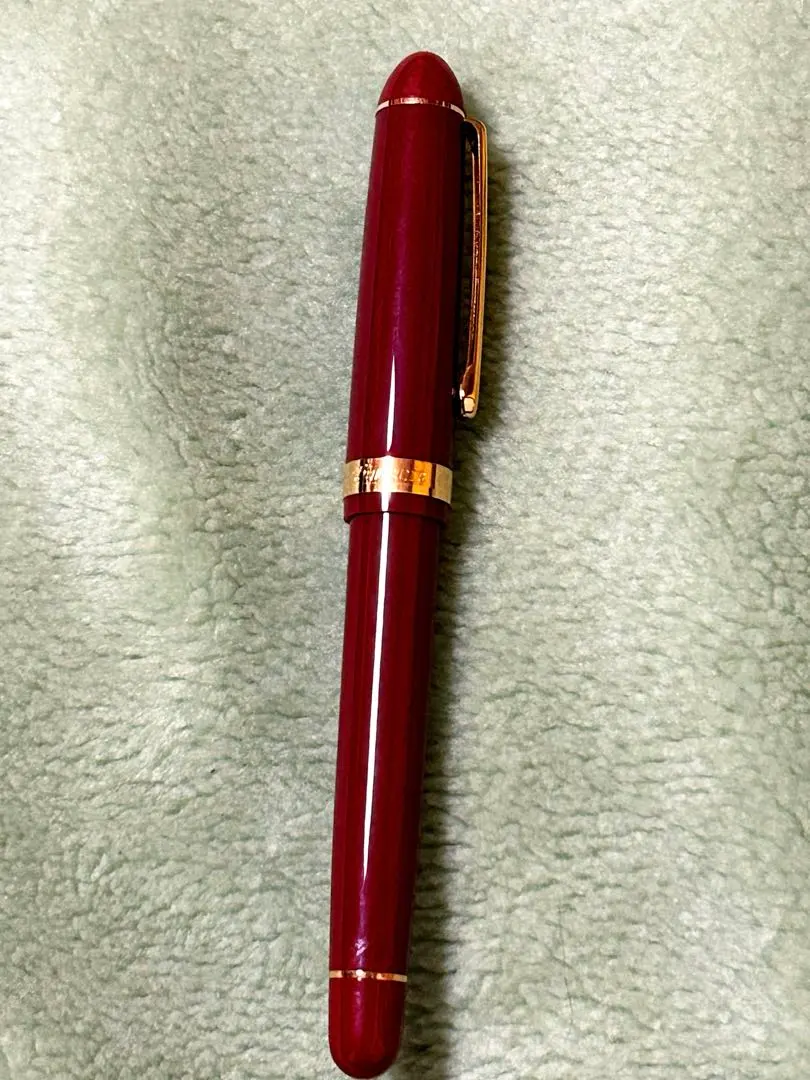 プラチナ万年筆 #3776 ワインレッド 14K 中字 旧型 箱・説明書付