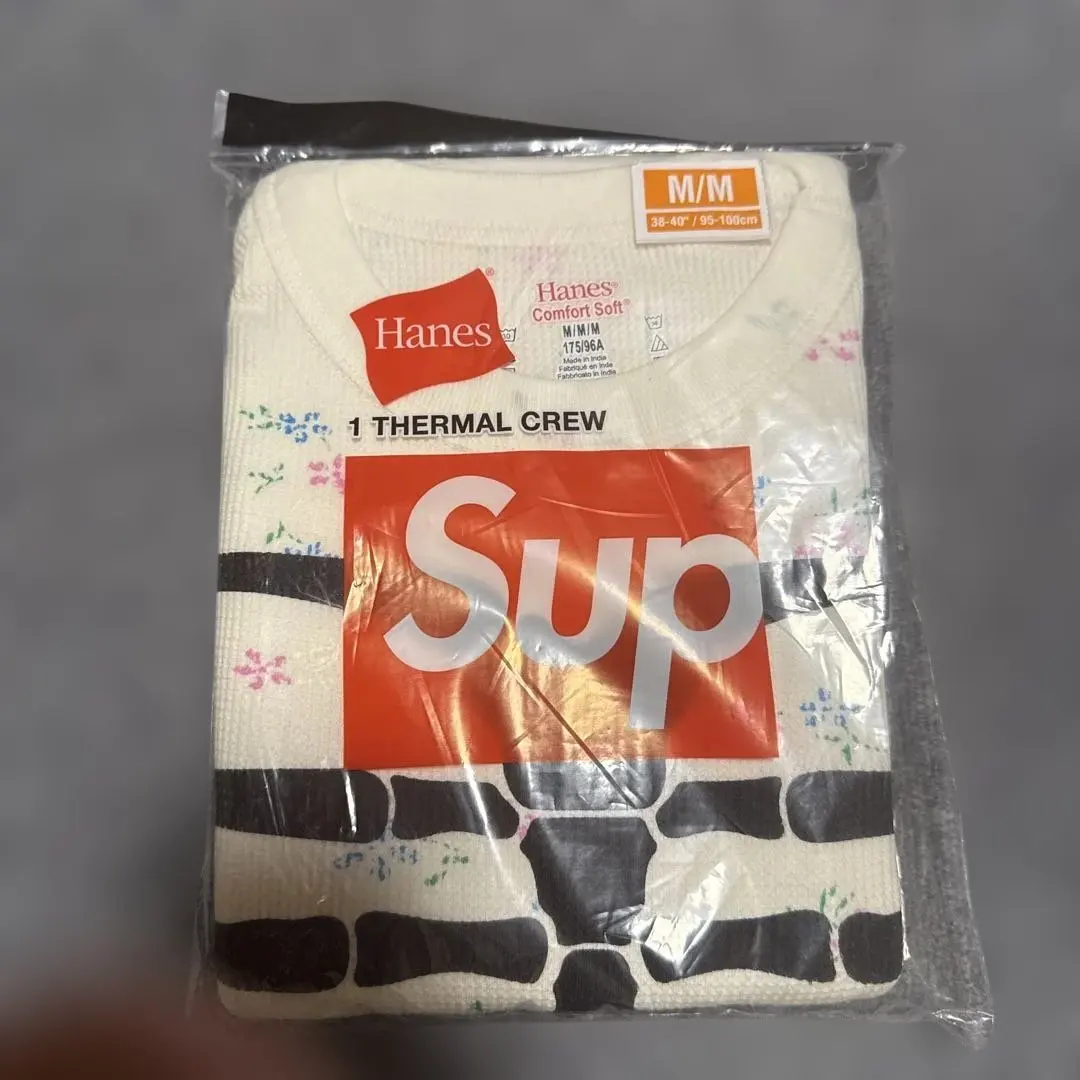 花柄　Supreme x Hanes Bones Thermal Crew