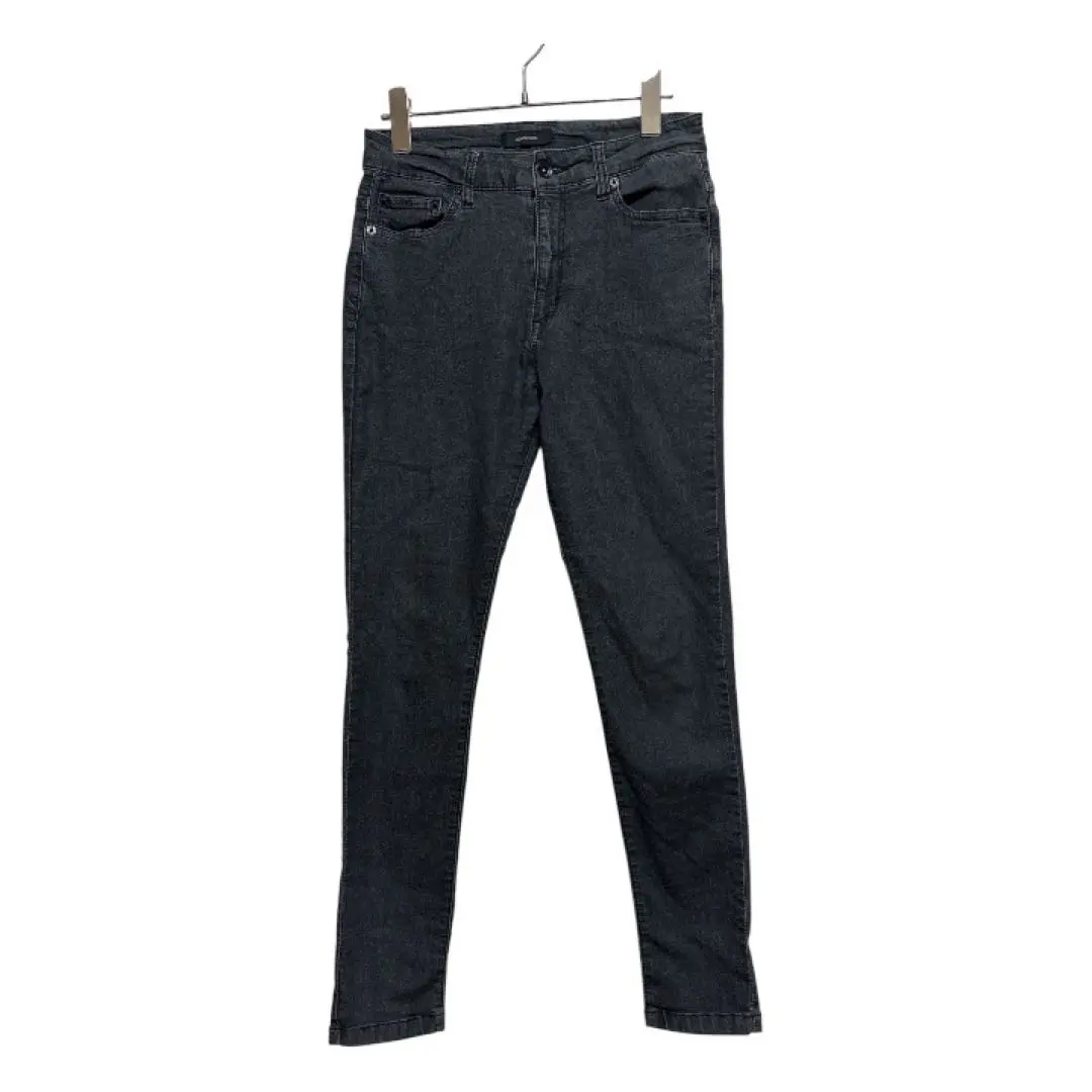 ジーナシス　スキニーパンツ ブラック M ストレッチ 薄手 デニム風
