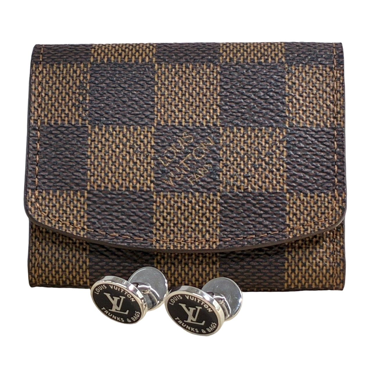 LOUIS VUITTON ルイヴィトン カフリンク・LVアワード M00912 ブラック エナメル カフスボタン メンズ 【中古】 12603K141