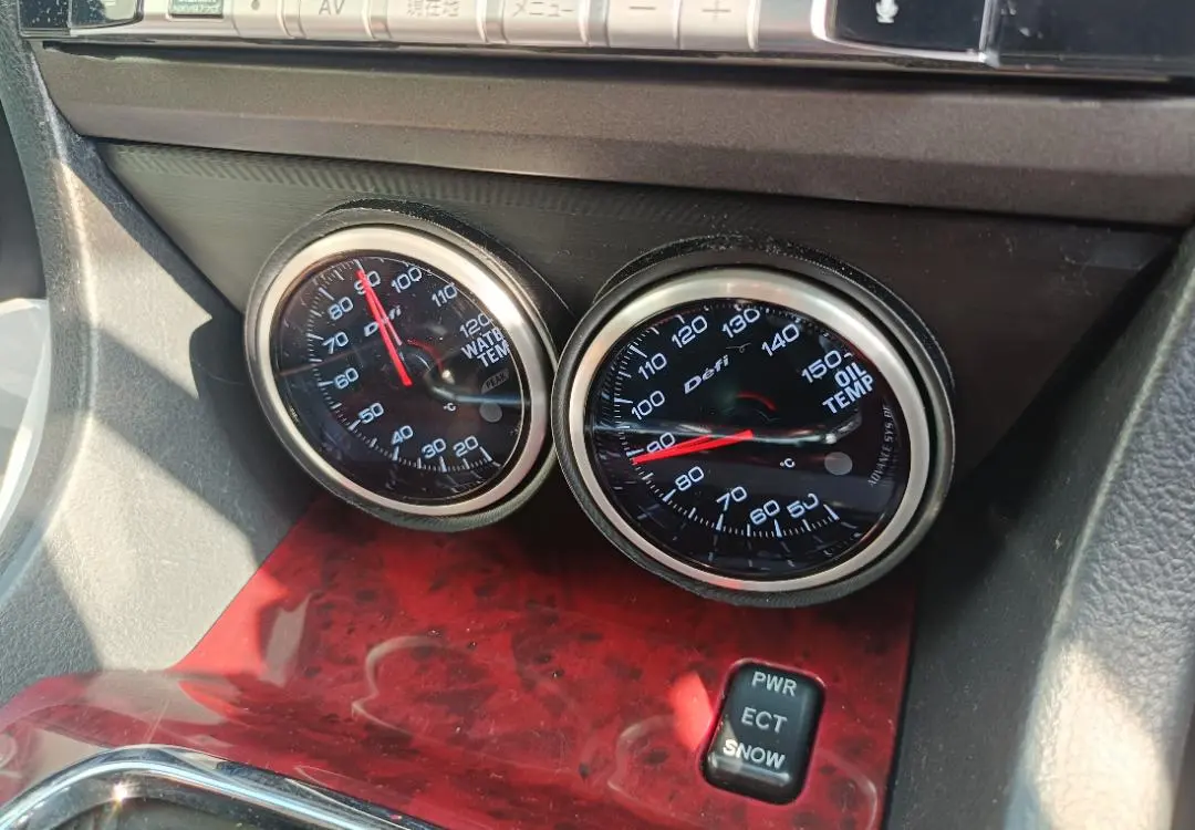 JZX110 マークII専用 灰皿2連メーターパネル 水温計 油温計（自作品）