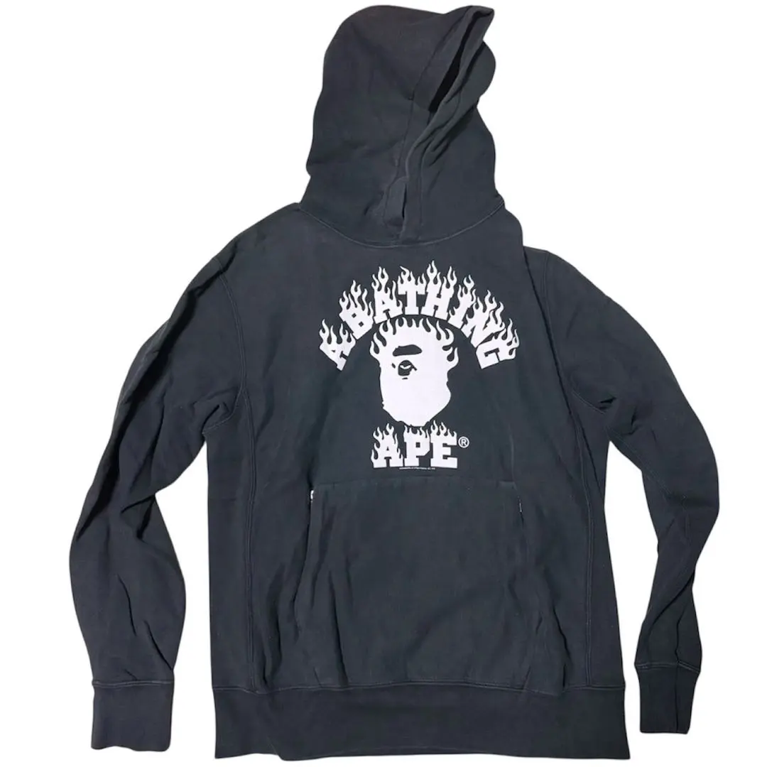 A BATHING APE フード付きパーカー ダークグレー