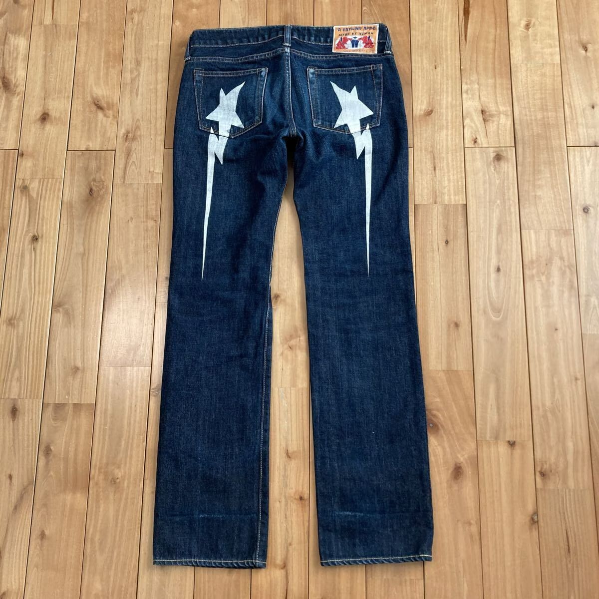BAPE STA Denim Pants レディース XXSサイズ a bathing ape star BAPESTA デニム パンツ エイプ ベイプ アベイシングエイプ NIGO w45