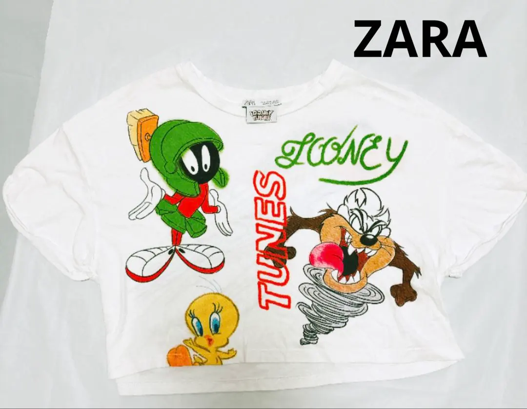 ZARA ルーニーテューンズ ショート丈トップス ロードランナー