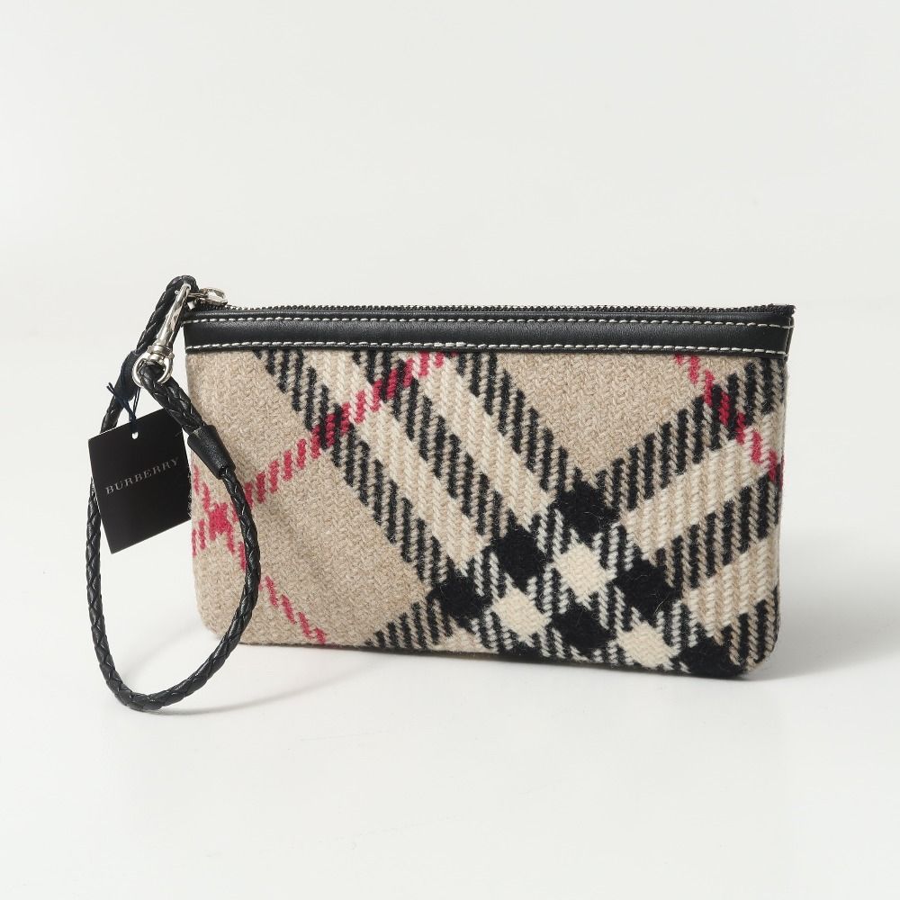 ■美品■BURBERRY バーバリー アクセサリーポーチ チェック ブランド古着【中古】20260324/RA8718