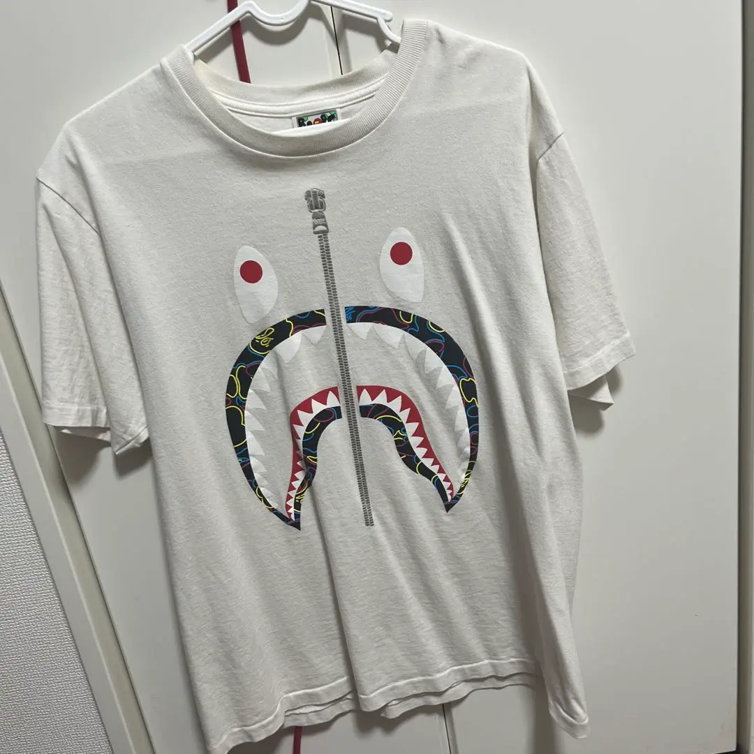 A BATHING APE シャーク Tシャツ ホワイト M