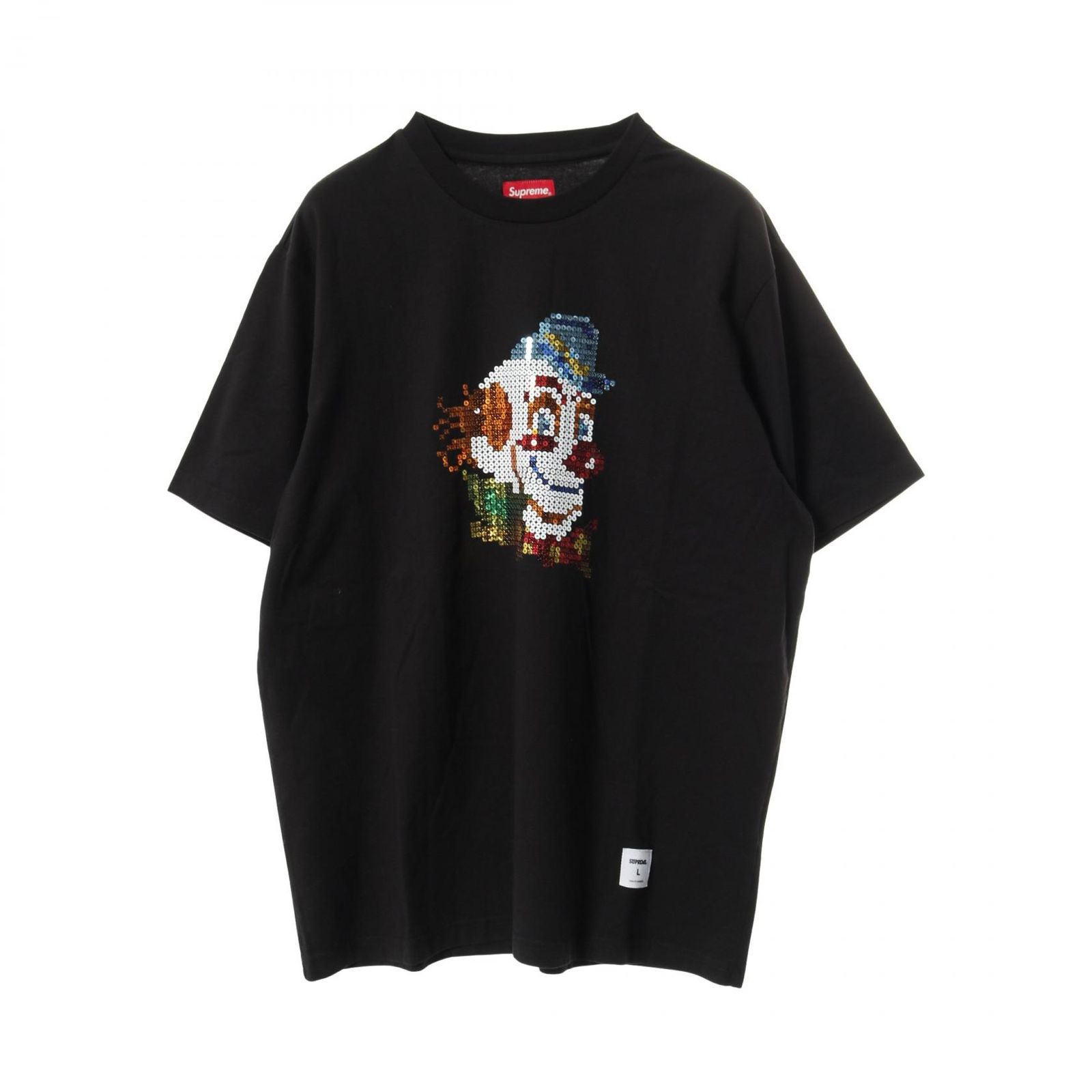 シュプリーム Supreme カットソー CLOWN SEQUIN S/S コットン Tシャツ メンズ Used A